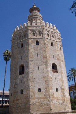  Turnul de Aur de pe rîul Guadalquivir Sevilla Spania