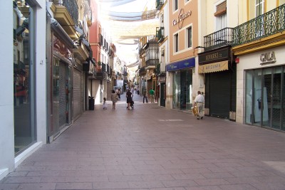 Straße Sierpes Sevilla Spanien